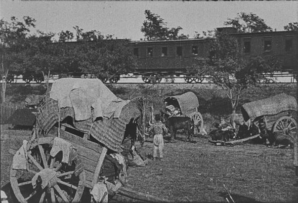 Compilation of footage of the monastery on Mount Athos and refugee camps in Thessaloniki