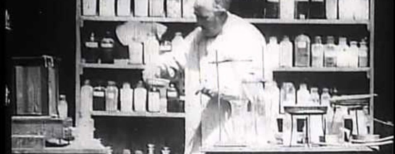 Mr. Edison at work in his chemical laboratory